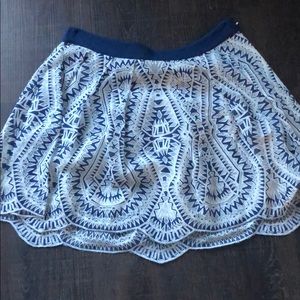 Lace mini skirt